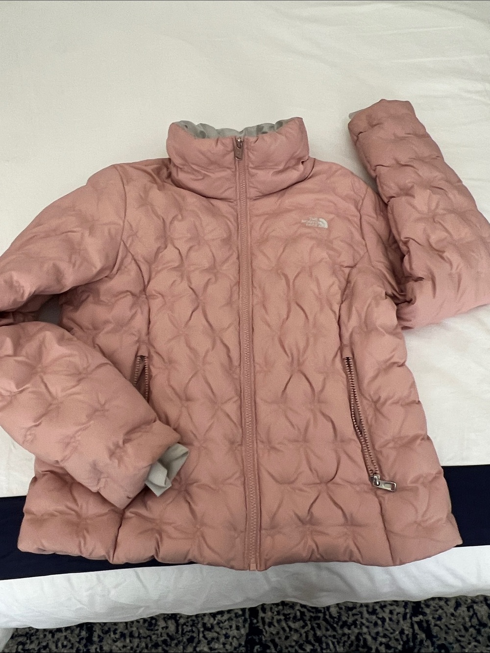 The North Face Women's Light Pink Quilted Puff Jacket